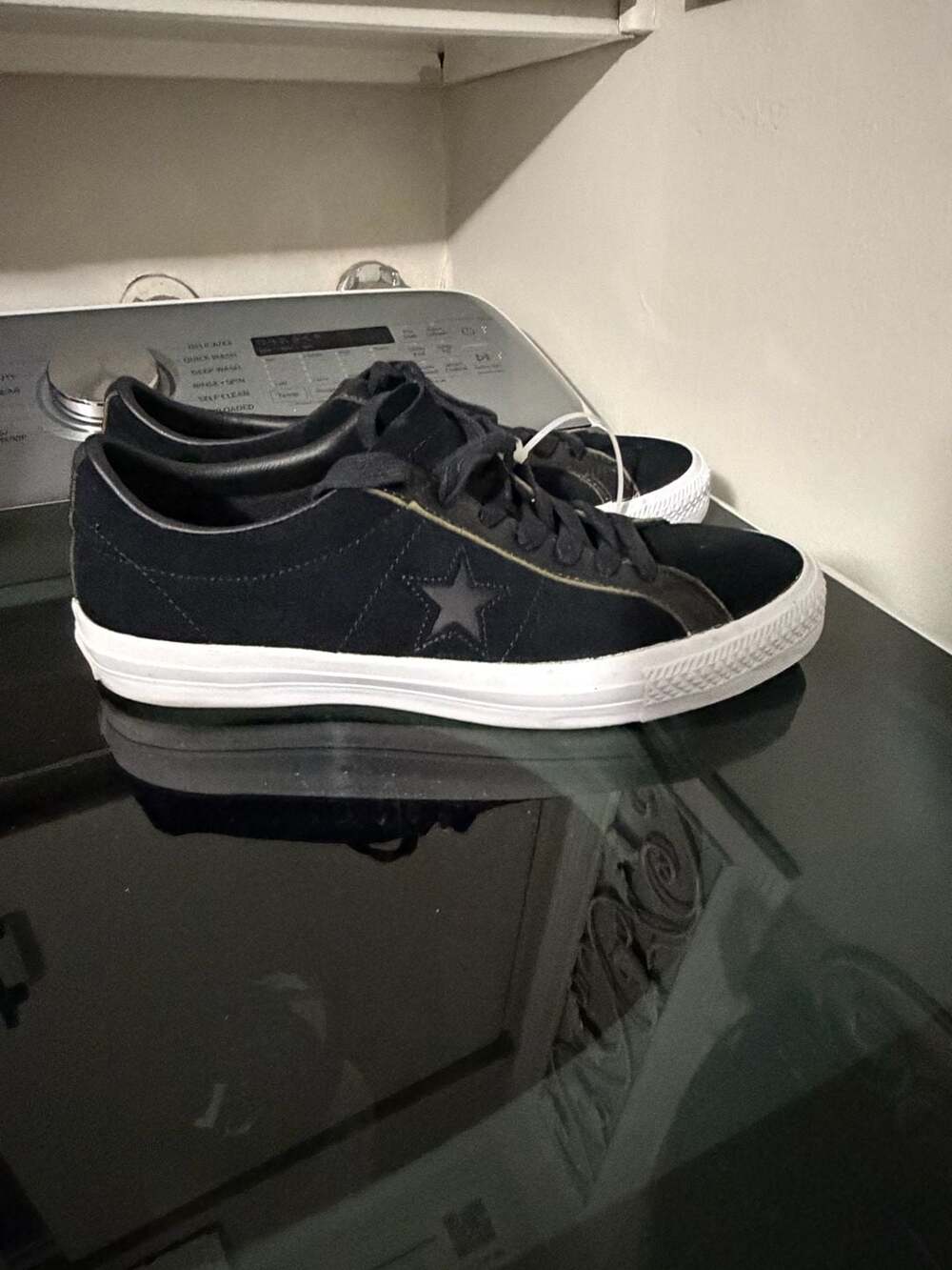 Converse One Star Pro Size 8.5 Black White Sneakers